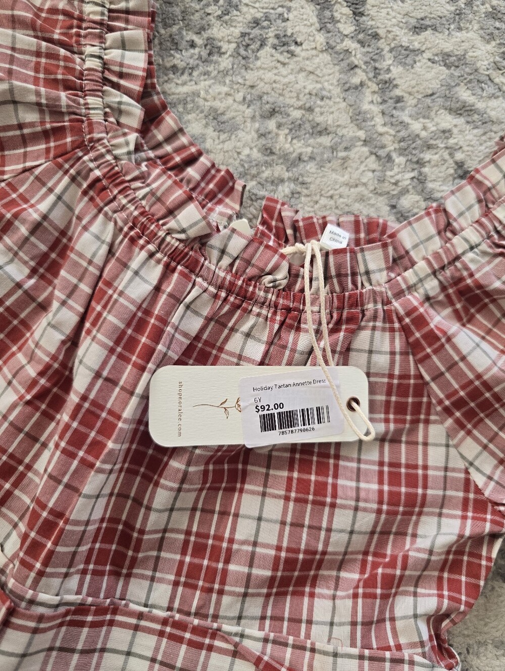 NEW Noralee Girls Red Plaid Tiered  Dress - Picture 2 of 7